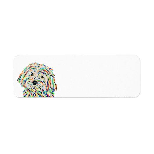 Malitpoo Dog Return Address Label (Voorkant)