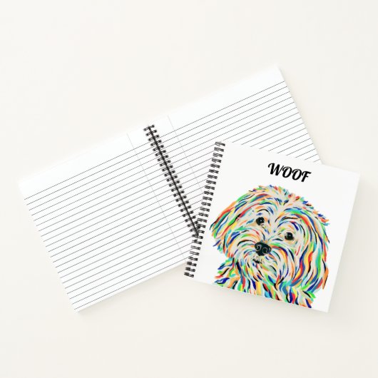 Malitpoo Dog Square Notitieboek (Binnen)