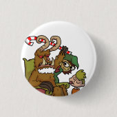 Mall Krampus Ronde Button 3,2 Cm (Voorkant)