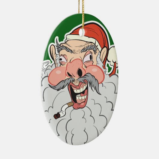 Mall Santa Keramisch Ornament (Rechts)