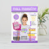 Mall Scavenger Hunt Birthday Party Invitation Kaart (Staand voorkant)