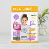 Mall Scavenger Hunt Birthday Party Invitation Kaart (Staand voorkant)