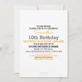 Mall Scavenger Hunt Birthday Party Invitation Kaart (Achterkant)