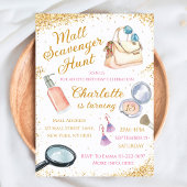 Mall Scavenger Hunt Verjaardagsuitnodiging voor me Kaart