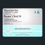 Mall Shopping Spree-creditcard Sweet 16 Party Kaart<br><div class="desc">Pas voor uw gebeurtenis aan</div>