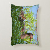 Mallard and Ducklings-Swimming by Shirley Taylor Decoratief Kussen (Voorkant(Verticaal))