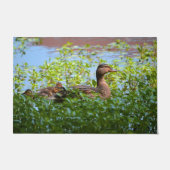 Mallard and Ducklings-Swimming by Shirley Taylor Deurmat (Voorkant)