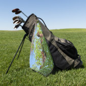 Mallard and Ducklings-Swimming by Shirley Taylor Golfhanddoek (Groen)