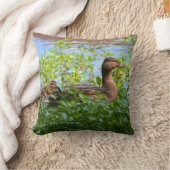 Mallard and Ducklings-Swimming by Shirley Taylor Kussen (Deken)