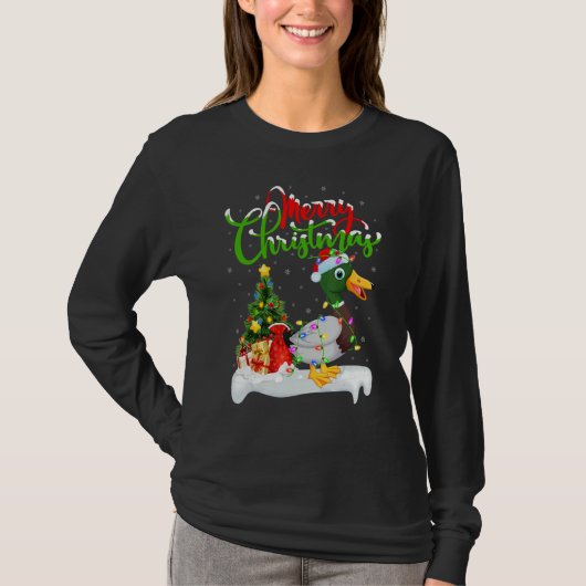 Mallard Bird   Xmas Decorations Santa Mallard Chri T-shirt (Voorkant)