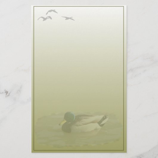 Mallard Drake Custom Stationery Briefpapier (Voorkant)