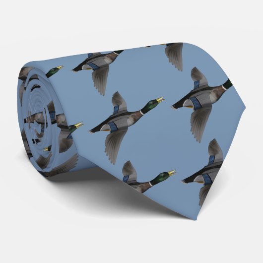 Mallard Drake Duck Wildlife Bird Stropdas (Opgerold)