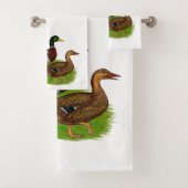 Mallard Drake en Duck Bad Handdoek (Insitu)