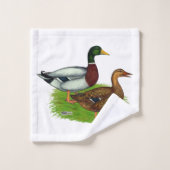 Mallard Drake en Duck Bad Handdoek (Wasdoekje)