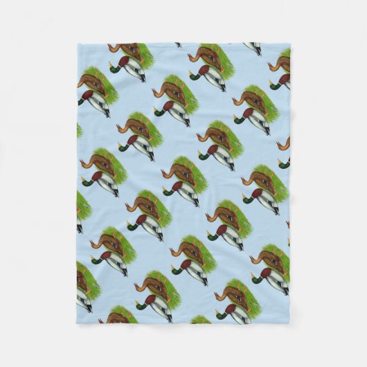 Mallard Drake en Duck Fleece Deken (Voorkant)