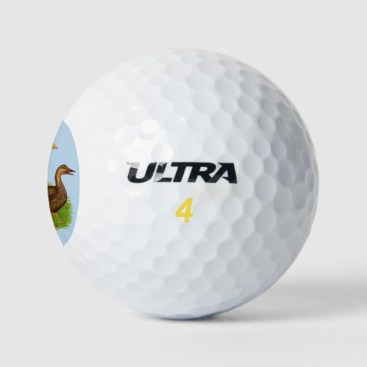 Mallard Drake en Duck Golfballen (Logo)