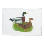 Mallard Drake en Duck Kussensloop (Achterkant)