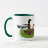 Mallard Drake en Duck Mok (Links)