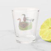 Mallard Drake en Duck Shot Glas (Achterkant)