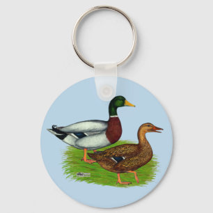 Mallard Drake en Duck Sleutelhanger