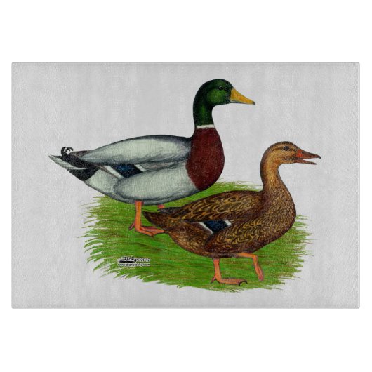 Mallard Drake en Duck Snijplank (Voorkant)