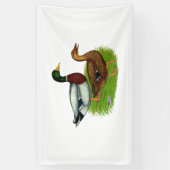 Mallard Drake en Duck Spandoek (Verticaal)