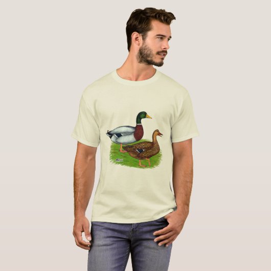Mallard Drake en Duck T-shirt (Voorkant volledig)