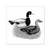 Mallard Drake en Duck Zelfinktende Stempel (Design)