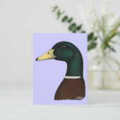 Mallard Drake Head Briefkaart (Staand voorkant)
