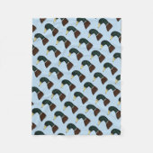 Mallard Drake Head Fleece Deken (Voorkant)