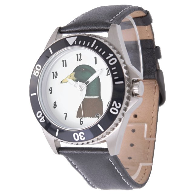 Mallard Drake Head Horloge (Gekanteld)