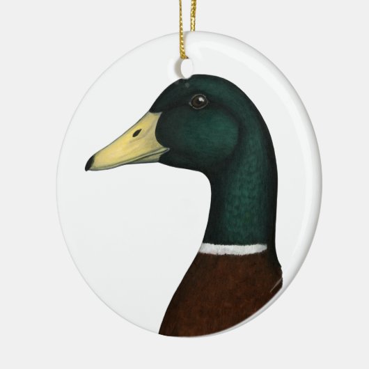 Mallard Drake Head Keramisch Ornament (Links)