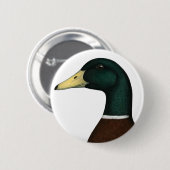 Mallard Drake Head Ronde Button 5,7 Cm (Voorkant /achterkant)