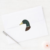 Mallard Drake Head Ronde Sticker (Envelop)