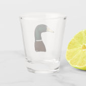 Mallard Drake Head Shot Glas (Achterkant)