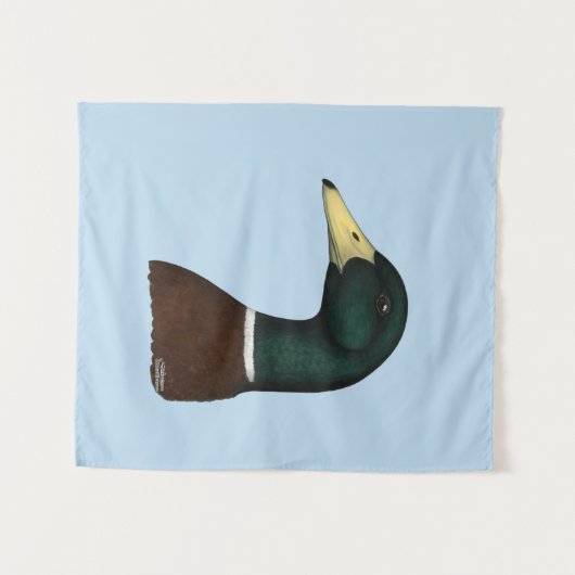 Mallard Drake Head Wandkleed (Voorkant (horizontaal))