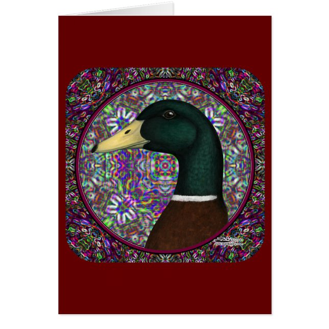 Mallard Drake Mosaic Circle (Voorkant)