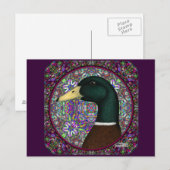 Mallard Drake Mosaic Circle Briefkaart (Voorkant / Achterkant)