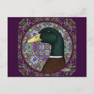 Mallard Drake Mosaic Circle Briefkaart