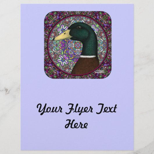 Mallard Drake Mosaic Circle Flyer (Voorkant)
