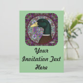 Mallard Drake Mosaic Circle Kaart (Staand voorkant)