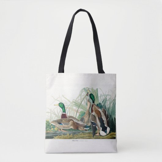 Mallard Duck, 1834, Uit de vogels van Amerika Tote Bag (Voorkant)