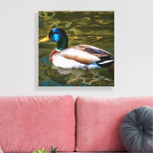 Mallard Duck Artistic Portret Canvas Afdruk (Insitu (Woonkamer))