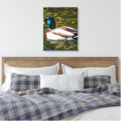 Mallard Duck Artistic Portret Canvas Afdruk (Insitu (Slaapkamer))