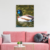 Mallard Duck Artistic Portret Canvas Afdruk (Insitu (Woonkamer))