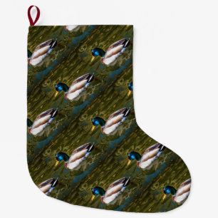 Mallard Duck Artistic Portret Grote Kerstsok