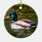 Mallard Duck Artistic Portret Keramisch Ornament (Voorkant)