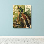 Mallard Duck Audubon Bird Painting Canvas Afdruk (Insitu (Houten vloer))