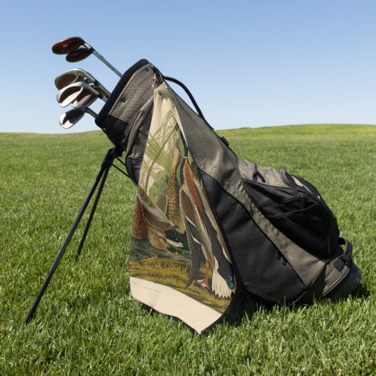 Mallard Duck Audubon Bird Painting Golfhanddoek (Groen)