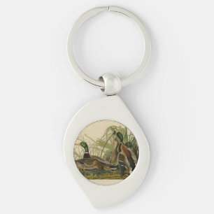 Mallard Duck Audubon Bird Painting Sleutelhanger